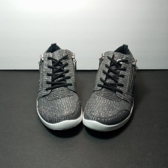 Guess Shoes Silver Fabric with Glitter GG Blazin 7 - Picture 5 of 5